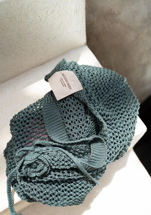 CROCHET BAG CELADON