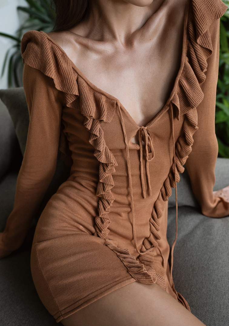 KNIT DRESS AMBER