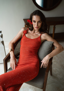 KNIT LONG DRESS SIENNA