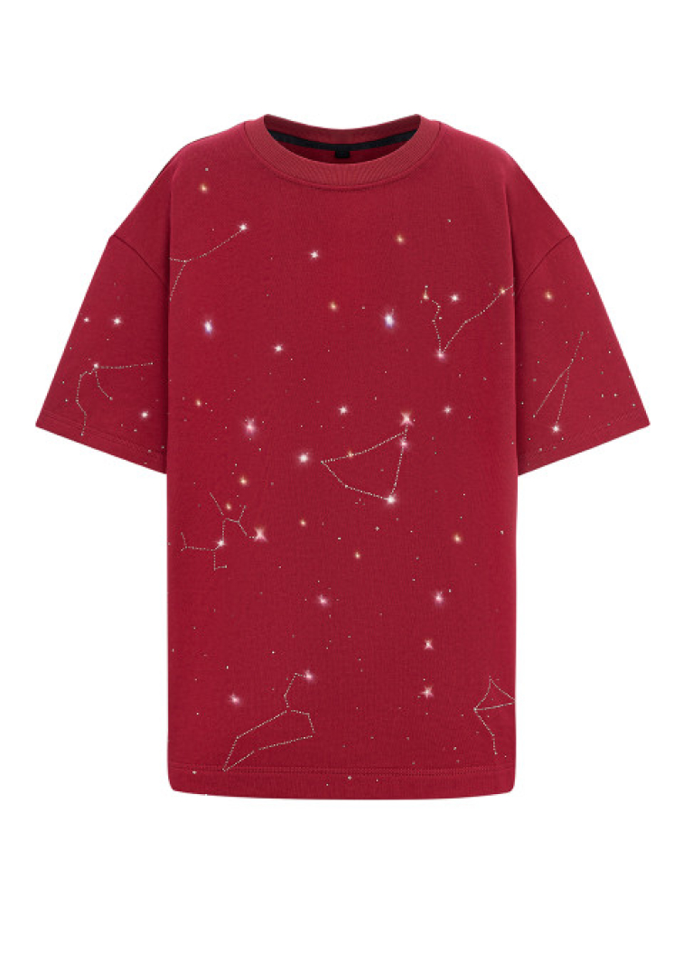 T-Shirt Maroon Galaxy