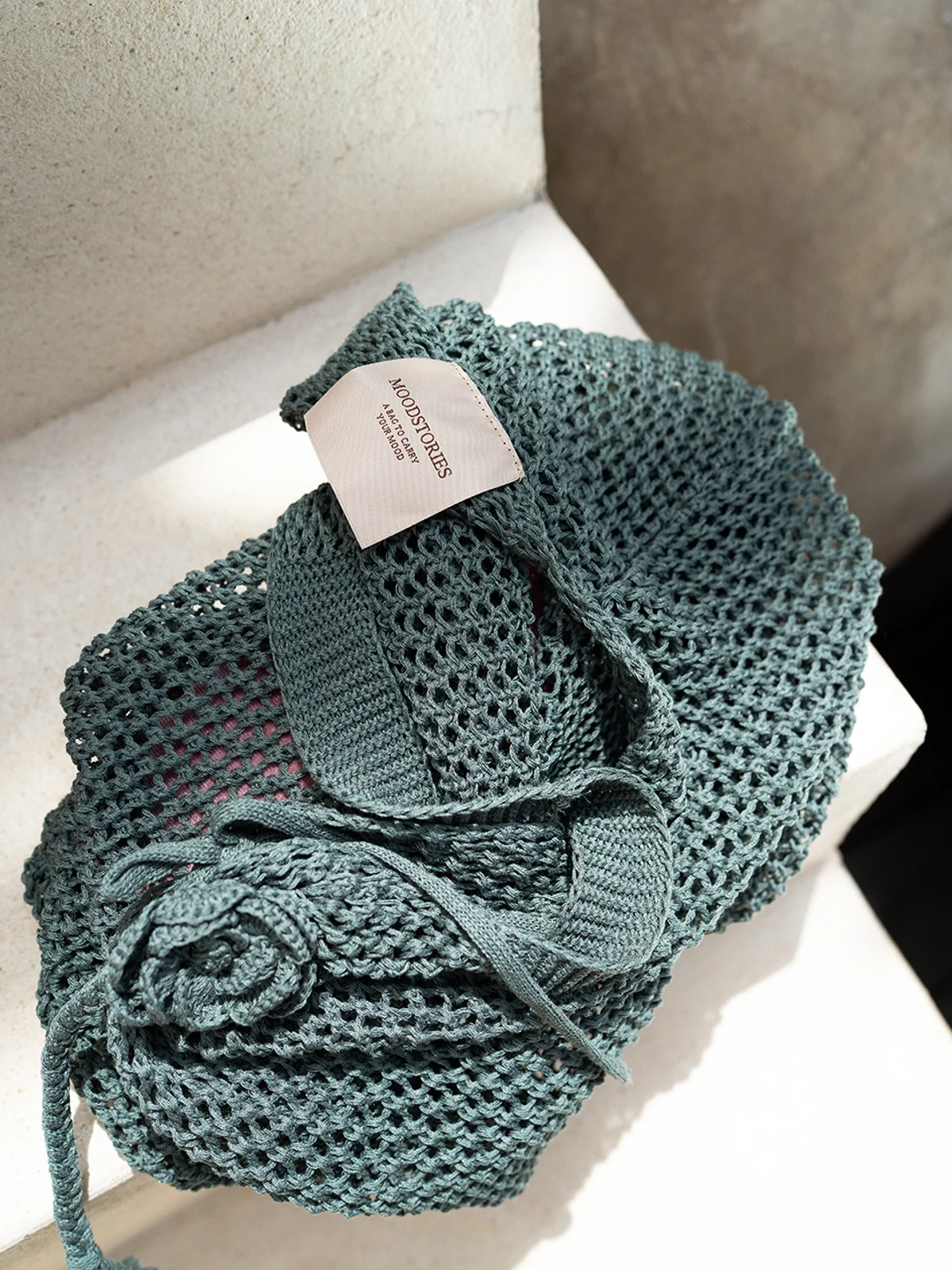 CROCHET BAG CELADON